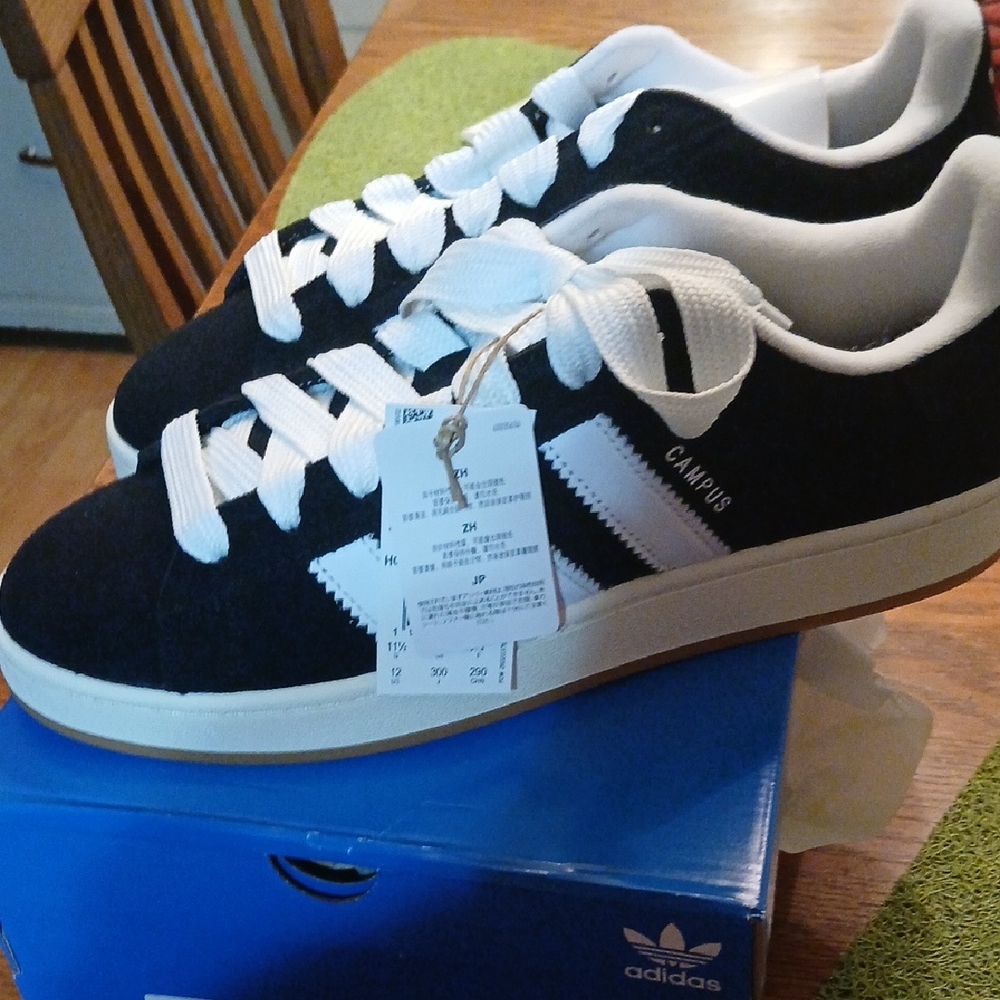 Adidas Campus Black and White Sneakers